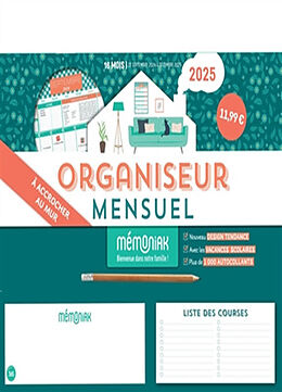 Broché Organiseur mensuel Mémoniak 2025 : 16 mois, de septembre 2024 à décembre 2025 de 