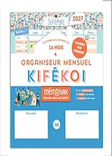 Broschiert Kifékoi, organisateur mensuel Mémoniak 2027 : 16 mois, de septembre 2026 à décembre 2027 von 