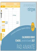 Broschiert Pad aimanté calendrier hebdo : 12 mois, janvier-décembre 2027 von 
