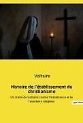 Couverture cartonnée Histoire de l'établissement du christianisme de Voltaire