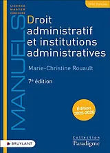 Broschiert Droit administratif et institutions administratives von Rouault M-C.