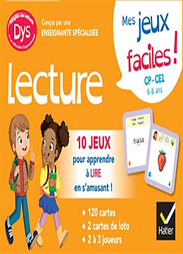 Broché Lecture, mes jeux faciles ! CP, CE1, 6-8 ans : 10 jeux pour apprendre à lire en s'amusant ! : adapté aux enfants dys ... de Evelyne Barge