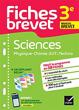 Broché Sciences, 3e : physique chimie, SVT, techno : nouveau brevet de 