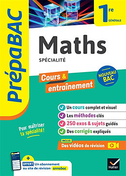 Broché Maths spécialité 1re générale : nouveau bac de 