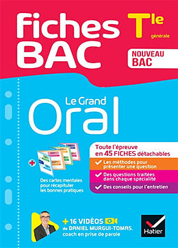 Broché Le grand oral, terminale générale : nouveau bac de 