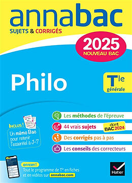 Broché Philo terminale générale : nouveau bac 2025 de 