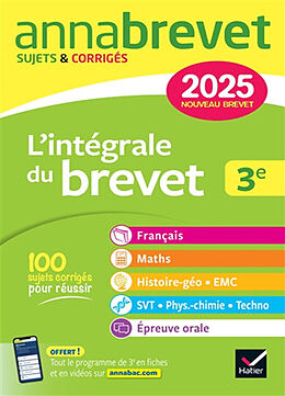 Broché L'intégrale du nouveau brevet 3e : 2025 de 