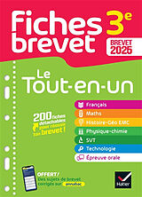 Broché Le tout-en-un, 3e : 200 fiches détachables pour réussir ton brevet ! : brevet 2025 de 