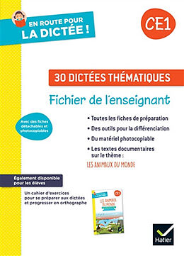 Broché 30 dictées thématiques, CE1 : fichier de l'enseignant de 