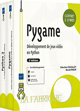 Broché Pygame : développement de jeux vidéo en Python : coffret 2 livres de Benoît; Chazallet, Sébastien Prieur