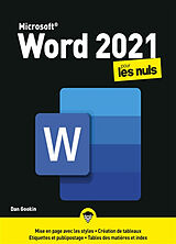 Broché Word 2021 pour les nuls de Dan Gookin