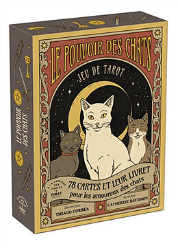 Broché Le pouvoir des chats : jeu de tarot : 78 cartes et leur livret pour les amoureux des chats de Thiago Corrêa