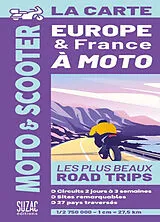 Broschiert La carte moto & scooters : Europe & France à moto : les plus beaux road trips von 