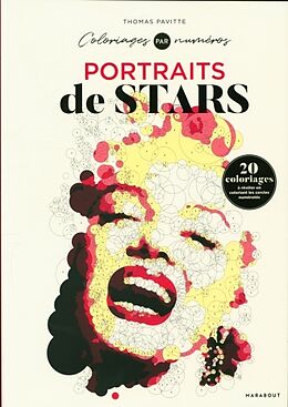 Broché Portraits de stars : coloriages par numéros de 