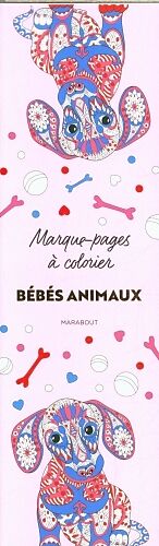 Article non livre Bébé animaux : marque-pages à colorier de 