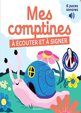 Couverture cartonnée Mes comptines à écouter et à signer : apprends 42 signes avec @LittleBunBao : 6 puces sonores de Mario Cao