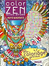 Broché Color zen avec strass : nuits magiques : mon coloriage précieux de 