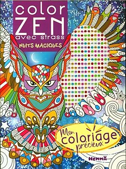 Broché Color zen avec strass : nuits magiques : mon coloriage précieux de 