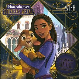 Broché Disney Wish : mon colo avec stickers métal de 