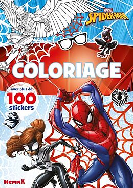 Broché Spider-Man : coloriage avec plus de 100 stickers de 