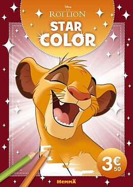 Article non livre Star Color ; Disney le Roi Lion :Simba Cadre Bordeaux de 