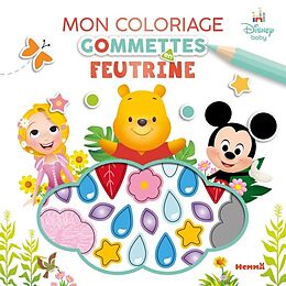 Broché Disney Baby Mon Coloriage Gommettes en Feutrine Raiponce, Winnie, de 