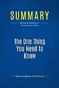 E-Book (epub) Summary : The One Thing You Need to Know - Marcus Buckingham von Businessnews Publishing