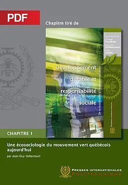 E-Book (pdf) Une écosociologie du mouvement vert québécois aujourd'hui (Chapitre PDF) von Vaillancourt Jean-Guy Vaillancourt