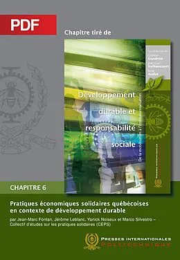 E-Book (pdf) Pratiques économiques solidaires québécoises en contexte de développement durable (Chapitre PDF) von Audet Rene Audet, Gendron Corinne Gendron, Vaillancourt Jean-Guy Vaillancourt