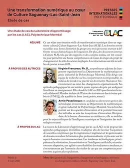 E-Book (pdf) Une transformation numérique au coeur de Culture Saguenay-Lac-Saint-Jean von Francoeur Virginie Francoeur, Passalacqua Annie Passalacqua