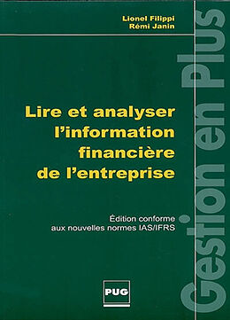 Broché Lire et Analyser l'Information Financiere de l'Entreprise de Filippi - Janin