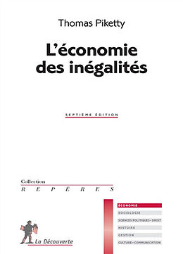 Couverture cartonnée L'ÉCONOMIE DES INÉGALITÉS de Thomas Piketty