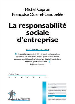 Broché La responsabilité sociale d'entreprise de Michel; Quairel-Lanoizelée, Françoise Capron