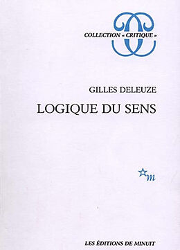 Broché Logique du sens de Gilles Deleuze