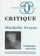 Revue Critique, n° 843-844. Michelle Perrot : l'histoire ouverte de Revue