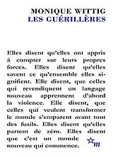 Broschiert Les guérillères von Monique Wittig