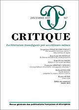 Revue Critique, n° 907. La littérature transfigurée par ses éditeurs mêmes de Revue