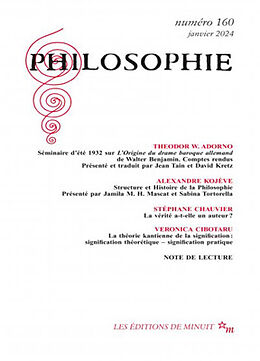 Revue Philosophie, n° 160 de Revue