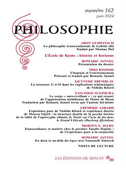 Revue Philosophie, n° 162. L'Ecole de Kyoto : histoire et horizons de REVUE PHILOSOPHIE