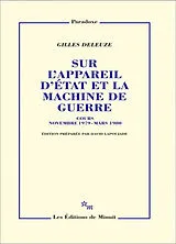Broschiert Sur l'appareil d'Etat et la machine de guerre : cours novembre 1979-mars 1980 von Gilles Deleuze