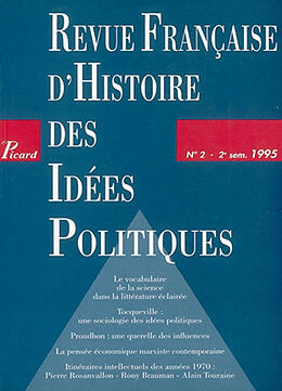 Revue Revue française d'histoire des idées politiques, n° 2 de Revue Francaise D'Histoire des Idees Politiques