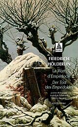 Broché La mort d'Empédocle. Der Tod des Empedokles de Friedrich Hölderlin