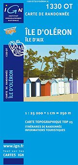 Carte (de géographie) pliée Île d`Oléron 25000 de 1330 OT