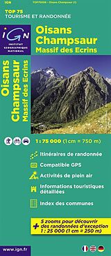 Carte (de géographie) pliée Oisans - Champsaur - Massif des Ecrins 75000 de 006