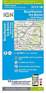 (Land)Karte IGN Karte, Serie Bleue Bourbonne les Bains von 