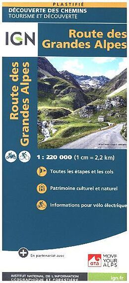Carte (de géographie) Route des Grandes Alpes de 89024