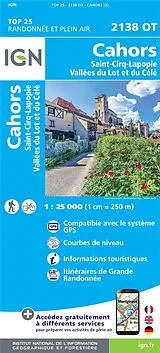 (Land)Karte 2138OT Cahors Saint-Cirq-Lapopie.Vallées du Lot et du Célé von 2138 OT