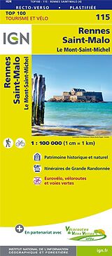 Carte (de géographie) Rennes Saint Malo de TOP100115