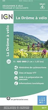 (Land)Karte La Drome a velo von VEL01