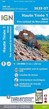 (Land)Karte 3639OT Haute Tinée 1.Auron.PN du Mercantour von 3639OT